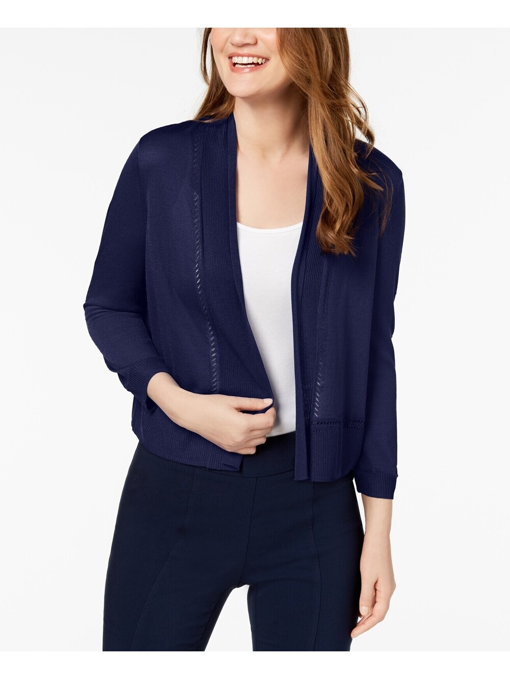 Anne Klein Womens Open Front Cardigan Size XS